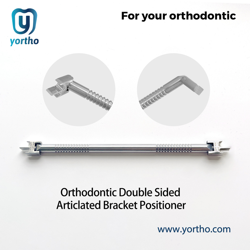 Orthodontic Double Sided Articulated Bracket Positioner