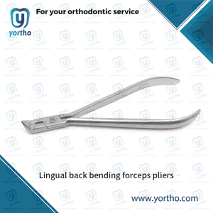 Lingual back bending forceps pliers