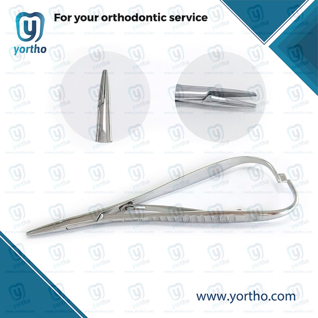 Mathieu needle holder with hard tip